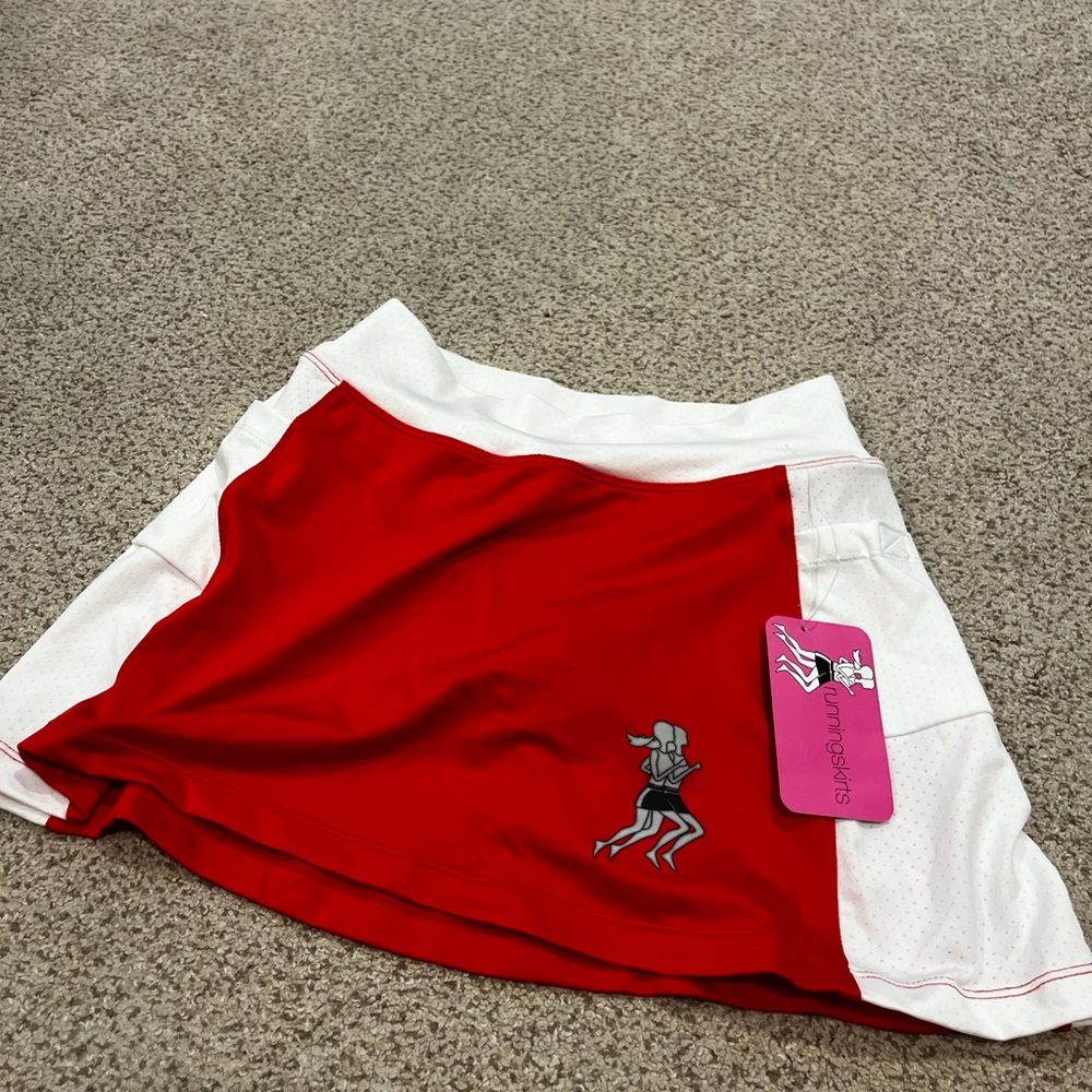 Stylish Red and White Women's Skirt
